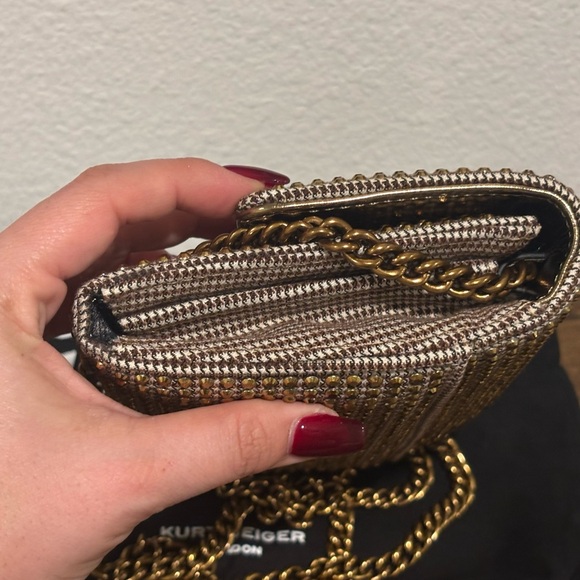 Kurt Geiger Gold Tone Clutch with Chain - Picture 11 of 12